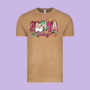 Pink Santa Baby Christmas Vintage Tee Designed By Zillion Design Studio