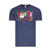 Vintage Denim pink santa baby christmas Vintage Tee - Zillion Design Studio