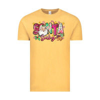 Vintage Mustard pink santa baby christmas Vintage Tee - Zillion Design Studio