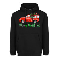 Black merry christmas truck gnomes Heavyweight Hoodie - AdoDesignShop