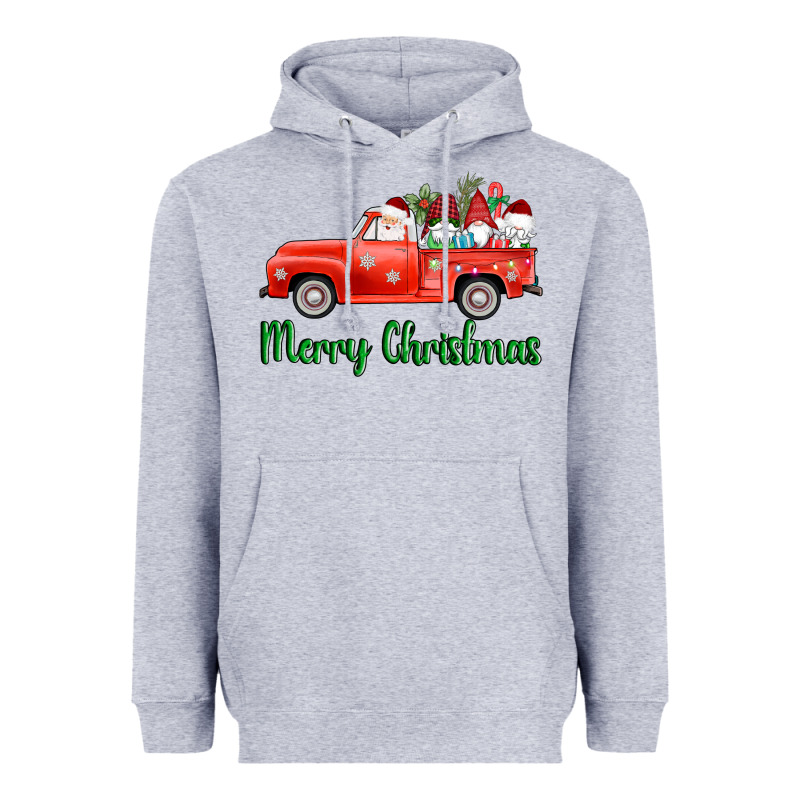 Merry Christmas Truck Gnomes Heavyweight Hoodie by AdoDesignShop | Teevron