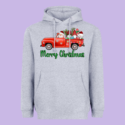 Merry Christmas Truck Gnomes Heavyweight Hoodie Designed By Adodesignshop