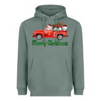 Sage merry christmas truck gnomes Heavyweight Hoodie - AdoDesignShop