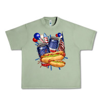 Oil Green hotdog with beers billie wilder Urban Heavy Tee - texasbilliewilder