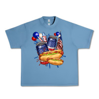 Pebble Blue hotdog with beers billie wilder Urban Heavy Tee - texasbilliewilder