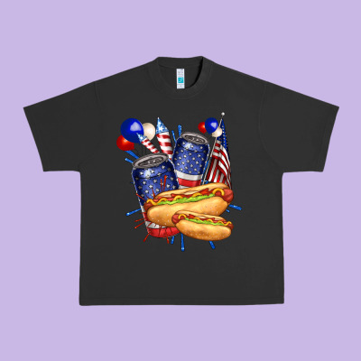 Urban Heavy Tee hotdog with beers billie wilder