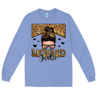 Colony Blue leopard junkie messy bun Long Sleeve Tee - Zillion Design Studio