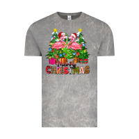 Cloud Rock merry christmas flamingo Vintage Tee - Zillion Design Studio