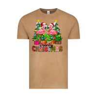 Vintage Camel merry christmas flamingo Vintage Tee - Zillion Design Studio