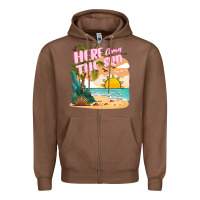 Chestnut here comes the sun Zipper Hoodie - JahusDesignShop