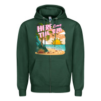 Sports Green here comes the sun Zipper Hoodie - JahusDesignShop
