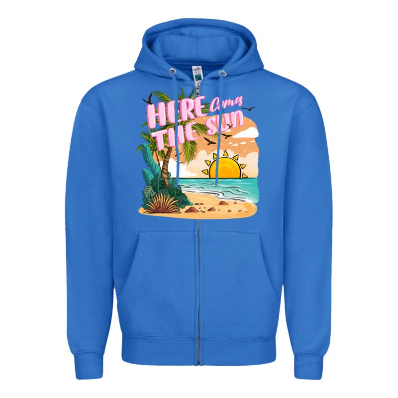 Here Comes The Sun Zipper Hoodie by JahusDesignShop | Teevron