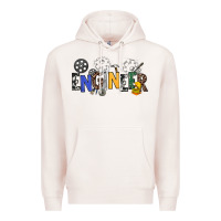 Pale Pink engineer Premium Hoodie - NancyCooperArtShop