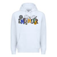 White engineer Premium Hoodie - NancyCooperArtShop
