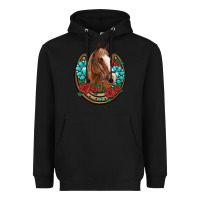 Black western horseshoe horse roses gemstone Heavyweight Hoodie - Artiststas