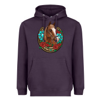 Plum western horseshoe horse roses gemstone Heavyweight Hoodie - Artiststas