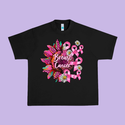 Breast Cancer Sunflower Urban Heavy Tee Designed By Barkaloodesign
