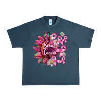 Midnight Navy breast cancer sunflower Urban Heavy Tee - BarkalooDesign