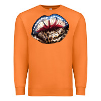 Carrot American lips leopard Premium Sweatshirt - NancyCooperArtShop