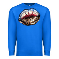 True Royal American lips leopard Premium Sweatshirt - NancyCooperArtShop