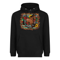 Black western horse horseshoe roses sunflowers serape leopard Heavyweight Hoodie - Artiststas