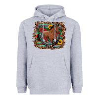 Heather Grey western horse horseshoe roses sunflowers serape leopard Heavyweight Hoodie - Artiststas