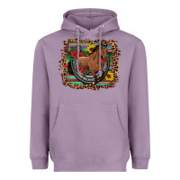 Lavender western horse horseshoe roses sunflowers serape leopard Heavyweight Hoodie - Artiststas