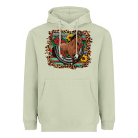 Matcha western horse horseshoe roses sunflowers serape leopard Heavyweight Hoodie - Artiststas