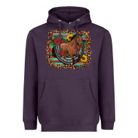 Plum western horse horseshoe roses sunflowers serape leopard Heavyweight Hoodie - Artiststas