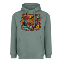 Sage western horse horseshoe roses sunflowers serape leopard Heavyweight Hoodie - Artiststas