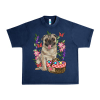 Navy easter pug Urban Heavy Tee - RanaPortraitStore