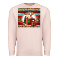 Pale Pink Christmas coffee Premium Sweatshirt - Jasminsmagicworld
