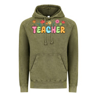 Vintage Olive custom teacher flowers Vintage Hoodie - JahusDesignShop