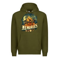 Army Green camping the best memories Premium Hoodie - NancyCooperArtShop