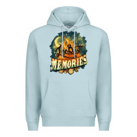Blue Mist camping the best memories Premium Hoodie - NancyCooperArtShop