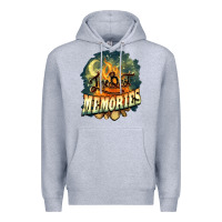 Heather Grey camping the best memories Premium Hoodie - NancyCooperArtShop