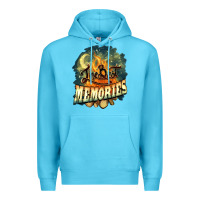 Ocean Blue camping the best memories Premium Hoodie - NancyCooperArtShop