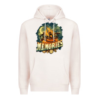 Pale Pink camping the best memories Premium Hoodie - NancyCooperArtShop