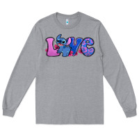 Heather Grey love stitch Long Sleeve Tee - Zillion Design Studio