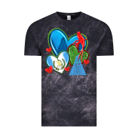 Cloud Black guatemala hearts Vintage Tee - texasbilliewilder