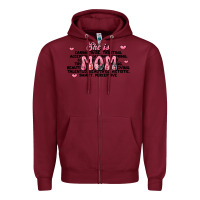Burgundy she is mom compliment words Zipper Hoodie - JahusDesignShop