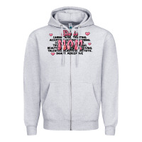 Heather Grey she is mom compliment words Zipper Hoodie - JahusDesignShop