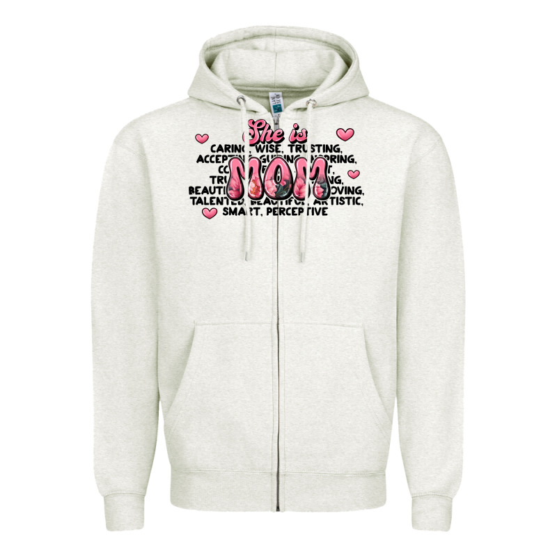 She Is Mom Compliment Words Zipper Hoodie by JahusDesignShop | Teevron