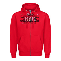 Red she is mom compliment words Zipper Hoodie - JahusDesignShop