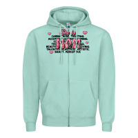 Seafoam she is mom compliment words Zipper Hoodie - JahusDesignShop