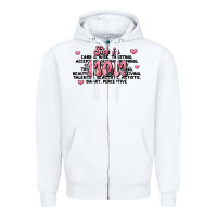 White she is mom compliment words Zipper Hoodie - JahusDesignShop