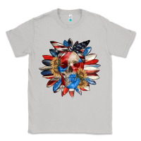 Moon Dust 4th of July sunflower skull 4th of july Classic Tee - CowGirlArtShop