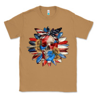 Toasted Coconut 4th of July sunflower skull 4th of july Classic Tee - CowGirlArtShop