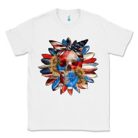 4th Of July Sunflower Skull 4th Of July Classic Tee | Teevron