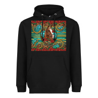 Black western horse horseshoe roses gemstones glitter wooden Heavyweight Hoodie - Artiststas